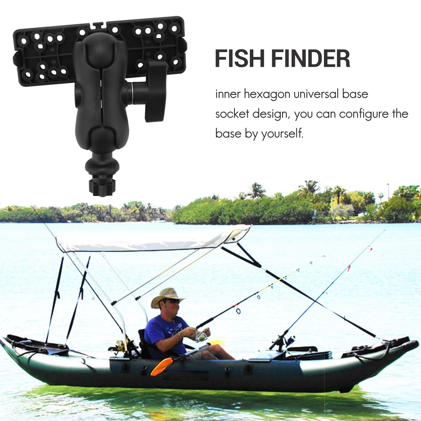 Soporte de bola NALFI con busc - Fish Finder Mount reseña y precio